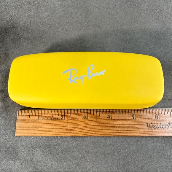 RAY-BAN YELLOW HARD SHELL CASE EYEGLASSES/SUNGLASSES CASE *READ* - Picture 12 of 15